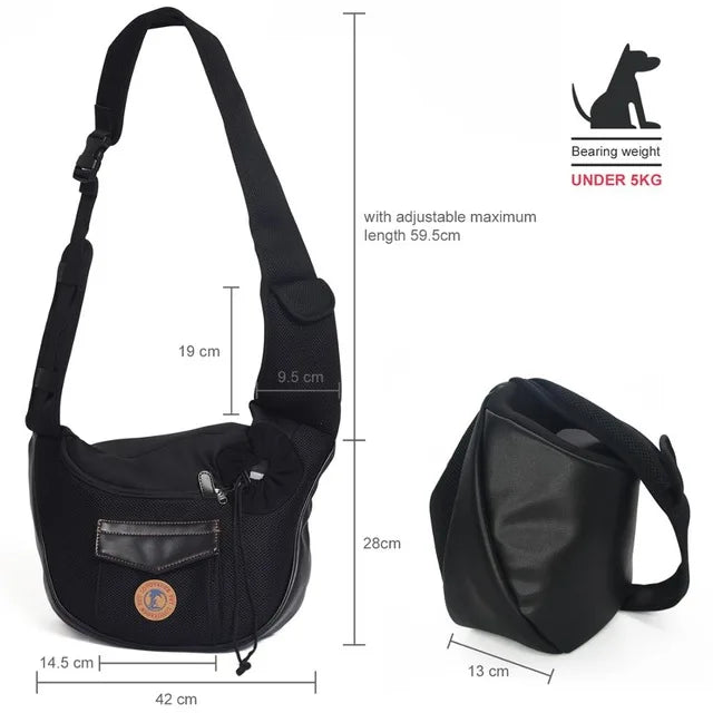 Pet Travel Bag Small Dog Cat Sling Carriers Hands Free Pet Puppy Reversible Pet Bag for Puppy Small Dogs and Cats