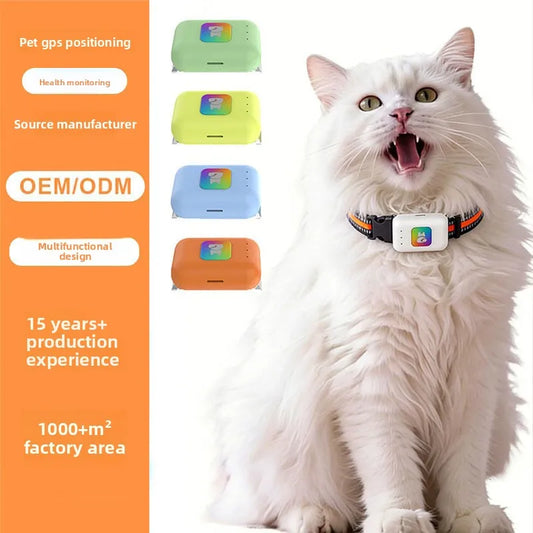 Waterproof 4G GPS Pet Collar Locator Real-Time Positioning Anti-Lost Tracking Cat Dog Health Monitoring Rest Time Lithium