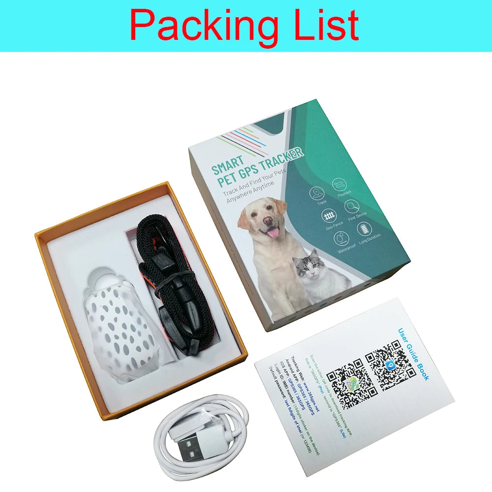 Pet GPS Tracker Collar Dog Real Time Tracking G18 Small Cat Dog Tracker GPS Geo-fence Voice Pick up Tracking Device