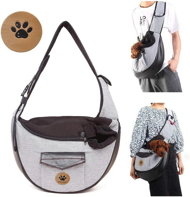 Pet Travel Bag Small Dog Cat Sling Carriers Hands Free Pet Puppy Reversible Pet Bag for Puppy Small Dogs and Cats
