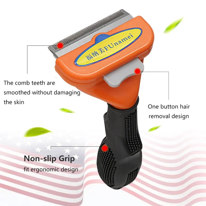Pet Grooming Brush for Cats And Dogs - Hair Removal Comb Massage Cleaning Tool for Cat Hair Remover Shedding Control