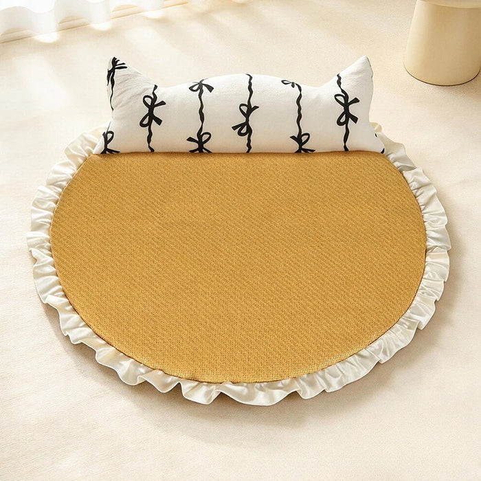NEW Cat bed dog house with cooling mat and pillow for summer, small sofa bed for cats to sleep on and keep cool pet supplies
