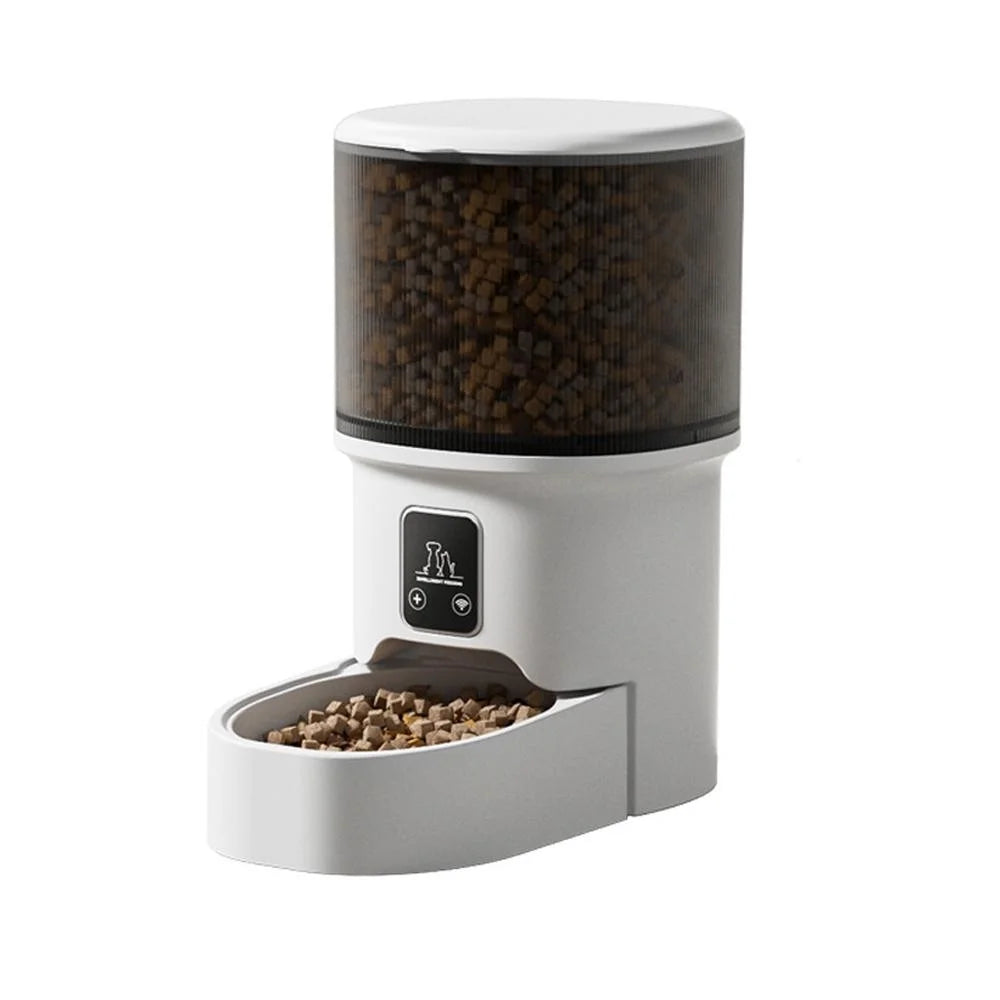 Smart WiFi Automatic Pet Feeder with App Remote Control Timer for Cats and Dogs Large Capacity Stainless Steel Food Dispenser