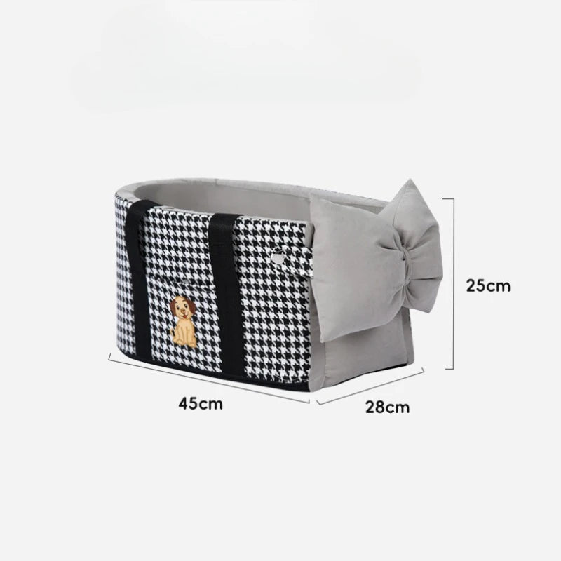 Pet Dog Car Seat Center Console Dog Car Seat Front Seat Pet Carrier Universal Pet Seat Cover Safety Bag for Small Medium Dogs