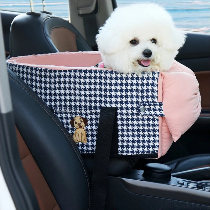 Pet Dog Car Seat Center Console Dog Car Seat Front Seat Pet Carrier Universal Pet Seat Cover Safety Bag for Small Medium Dogs