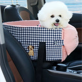Pet Dog Car Seat Center Console Dog Car Seat Front Seat Pet Carrier Universal Pet Seat Cover Safety Bag for Small Medium Dogs