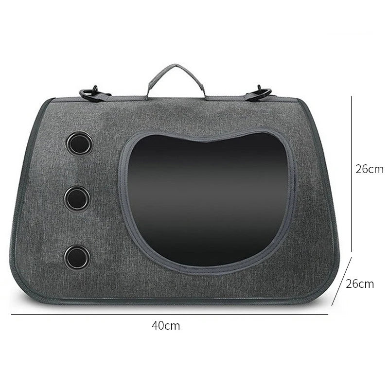 Portable Cat Carrier Backpack for Small Pets Foldable Breathable Pet Travel Bag (Dog & Cat), Lightweight, Adjustable Strap
