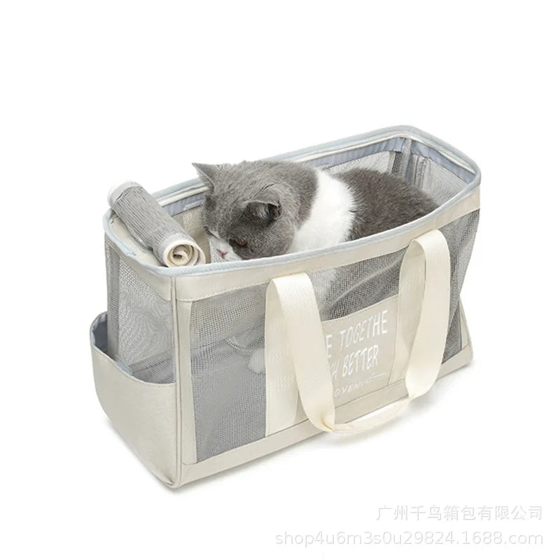 Breathable Pet Carrier Bag Portable Pet Travel Bag with Ventilation for Cats & Dogs Outdoor Cat Handbag Dog Carrier Bag