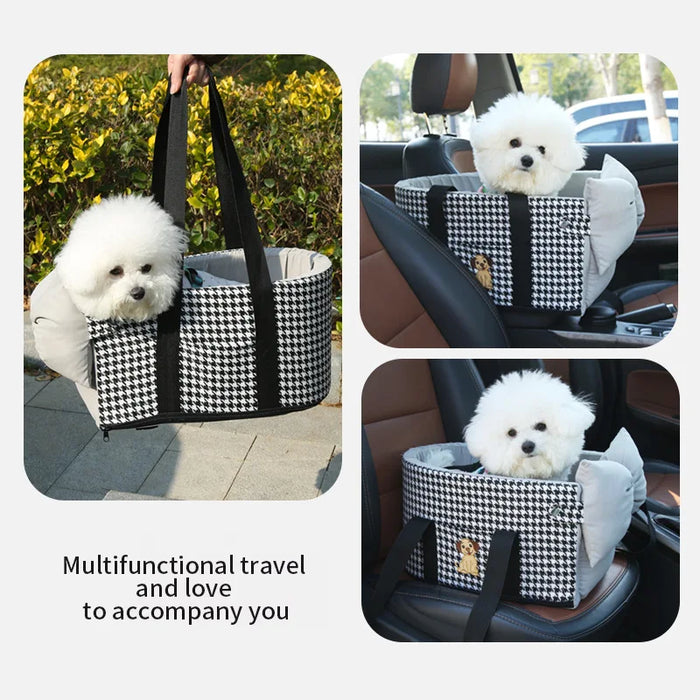 Pet Dog Car Seat Center Console Dog Car Seat Front Seat Pet Carrier Universal Pet Seat Cover Safety Bag for Small Medium Dogs