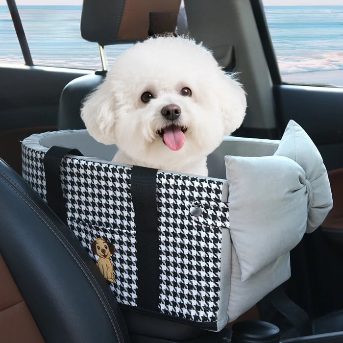 Pet Dog Car Seat Center Console Dog Car Seat Front Seat Pet Carrier Universal Pet Seat Cover Safety Bag for Small Medium Dogs