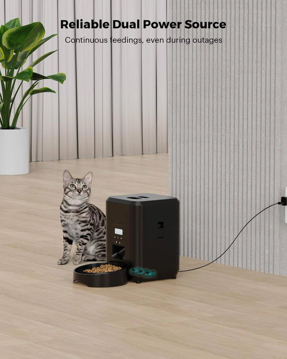2L Smart WiFi Automatic Pet Feeder for Cats And Dogs with Timer Food Dispenser And Low Food Alert