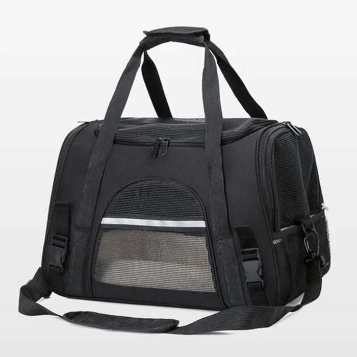 Foldable Pet Carrier Bag Small Dog Cat Carrying Out Bags Expansion Pet Travel Bag Mesh Breathable Expansion Crossbody Handbag