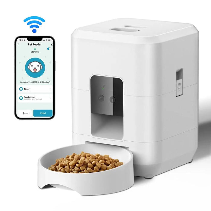 2L Smart WiFi Automatic Pet Feeder for Cats And Dogs with Timer Food Dispenser And Low Food Alert