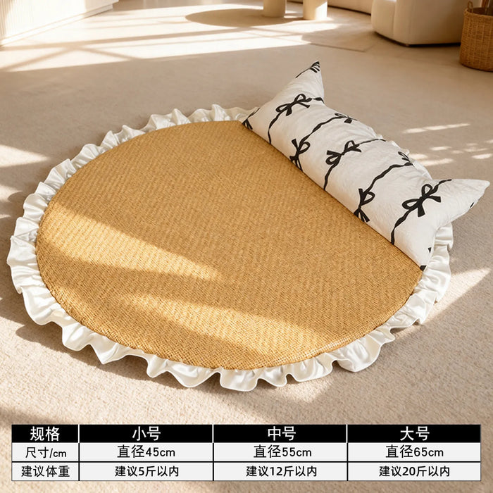 NEW Cat bed dog house with cooling mat and pillow for summer, small sofa bed for cats to sleep on and keep cool pet supplies