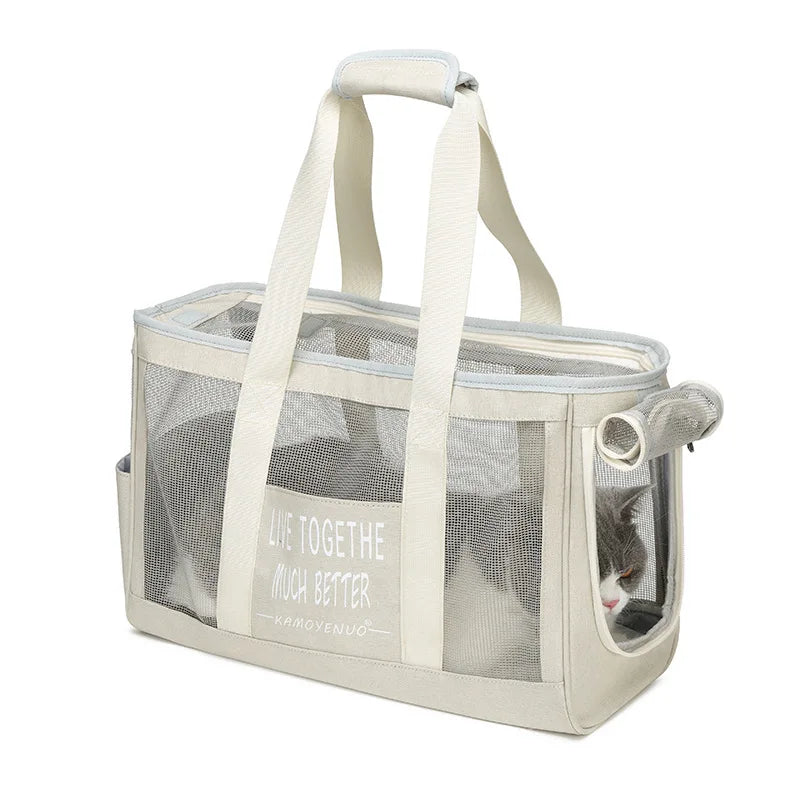 Breathable Pet Carrier Bag Portable Pet Travel Bag with Ventilation for Cats & Dogs Outdoor Cat Handbag Dog Carrier Bag