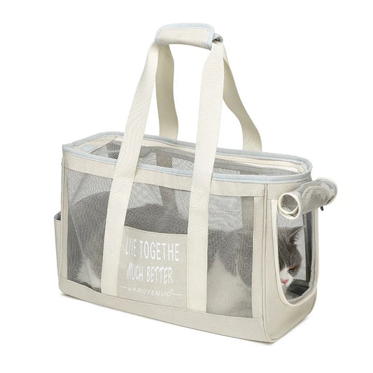 Breathable Pet Carrier Bag Portable Pet Travel Bag with Ventilation for Cats & Dogs Outdoor Cat Handbag Dog Carrier Bag