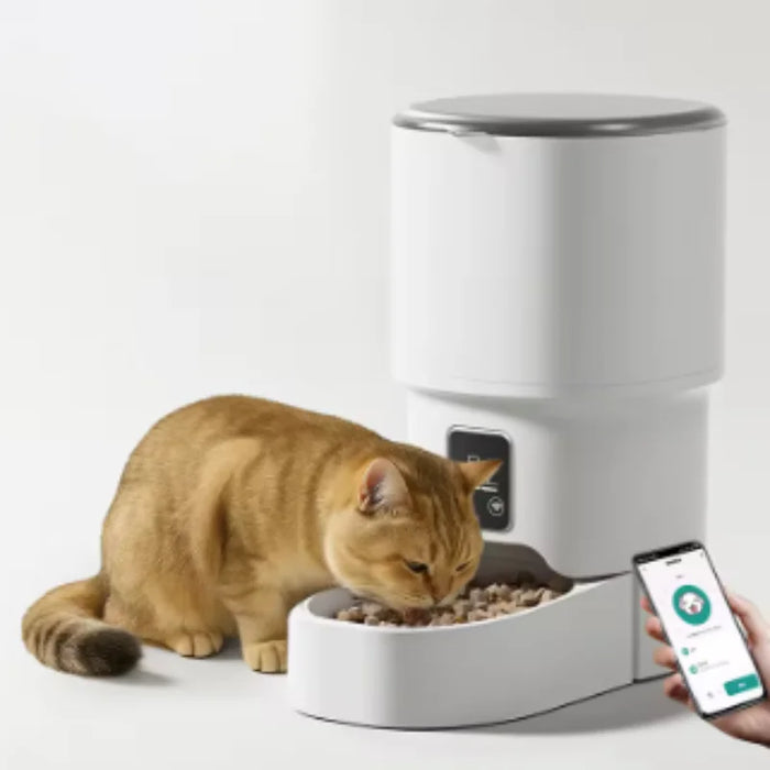 New 4L Automatic Pet Feeder WiFi Enabled Intelligent Cat And Dog Food Dispenser Smart Pet Feeder with Button Control