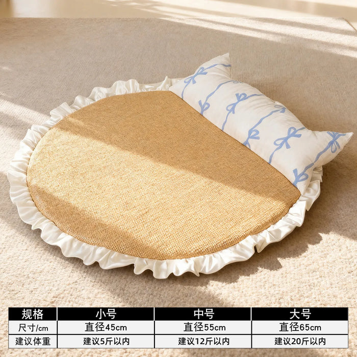 NEW Cat bed dog house with cooling mat and pillow for summer, small sofa bed for cats to sleep on and keep cool pet supplies