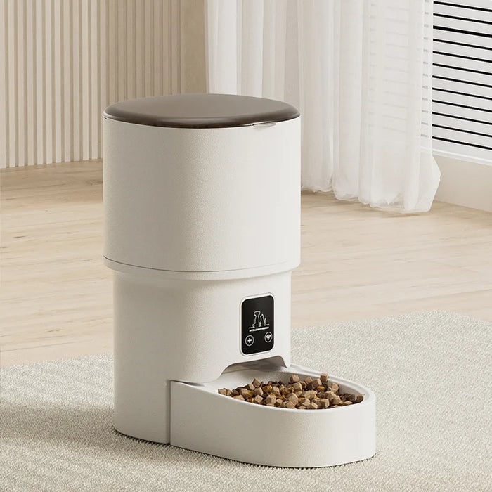 4L Smart Pet Feeder Automatic WiFi Enabled Intelligent Food Dispenser for Cats And Dogs with Button Control