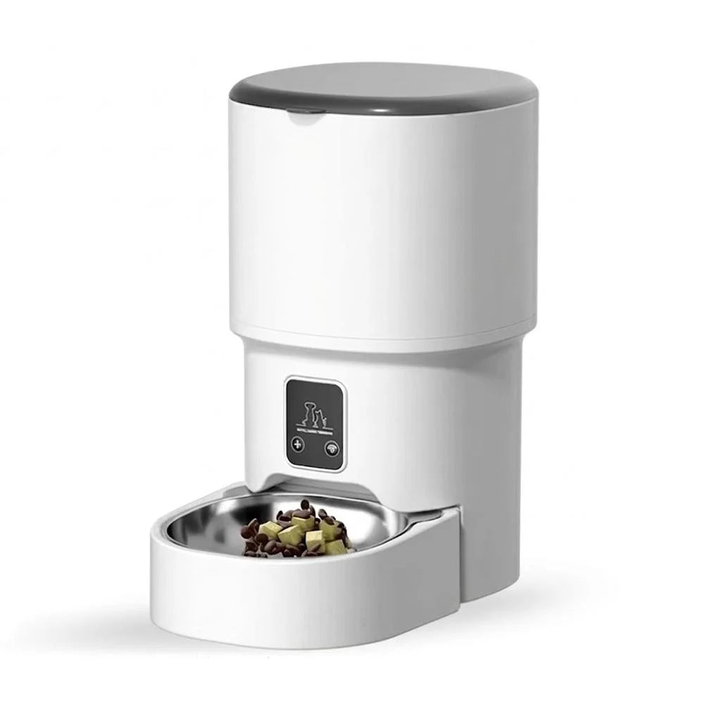 Smart WiFi Automatic Pet Feeder with App Remote Control Timer for Cats and Dogs Large Capacity Stainless Steel Food Dispenser